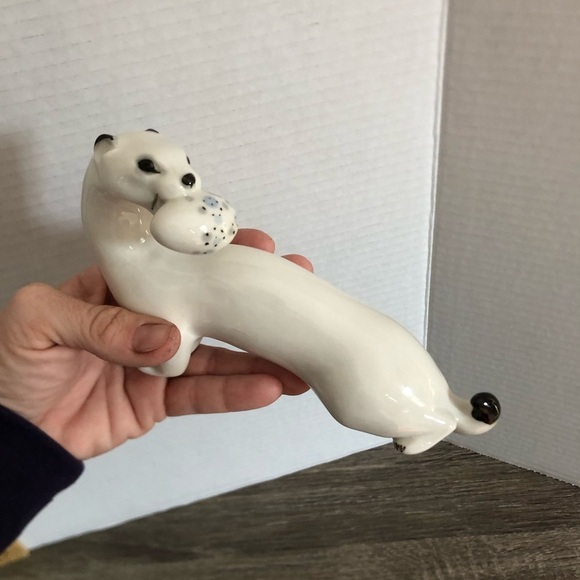 Vtg USSR Lomonosov Ceramic Weasel Figurine - Picture 9 of 9